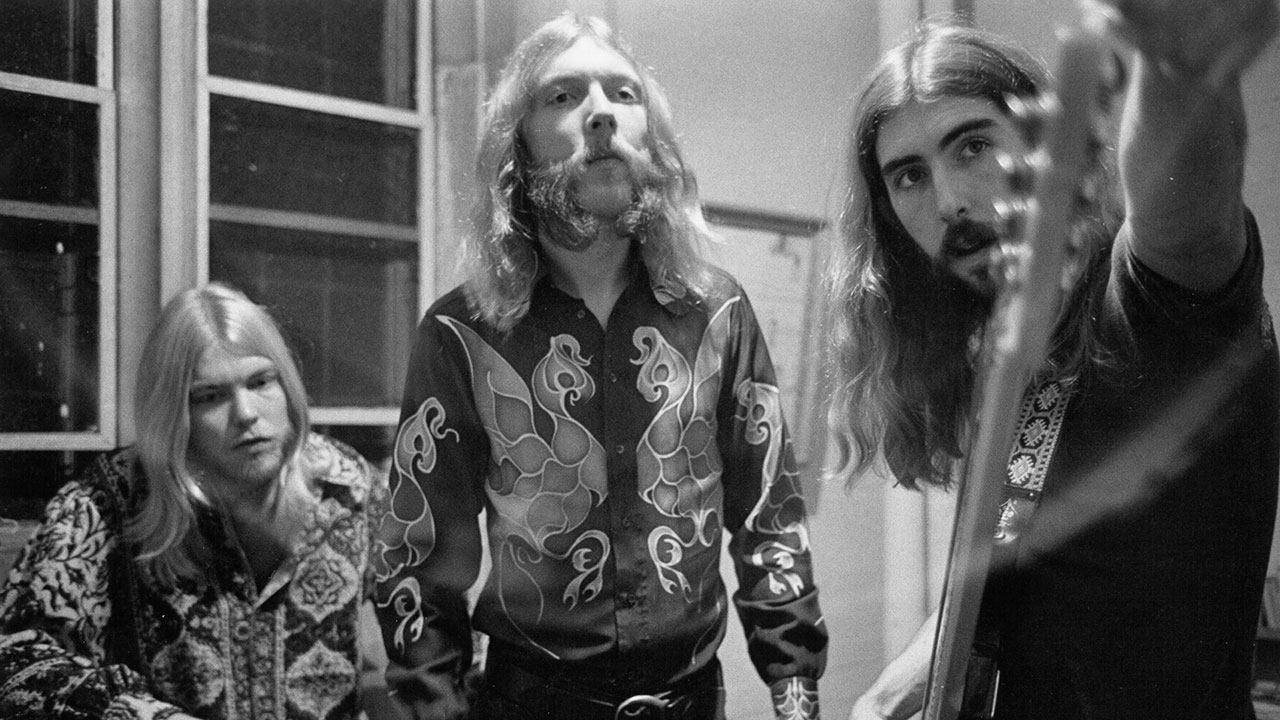 A photograph of the Allman Brothers Band in the early 1970s