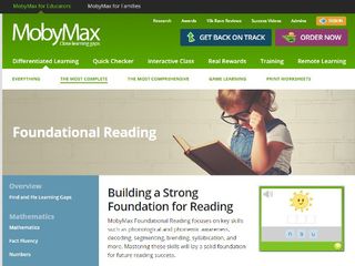 MobyMax reading homepage