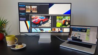 Apple Pro Display XDR on a desk