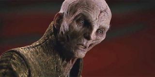 Supreme Leader Snoke's scars in Star Wars: The Last Jedi 2017