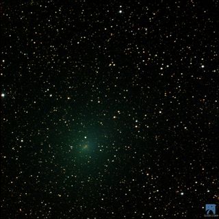 This image is the first in a three-image series of the Comet 45P/Honda-Mrkos-Pajdusáková taken by Slooh Community Observatory telescopes by members on Feb. 8, 2017, just two days ahead of the comet's closest approach to Earth.