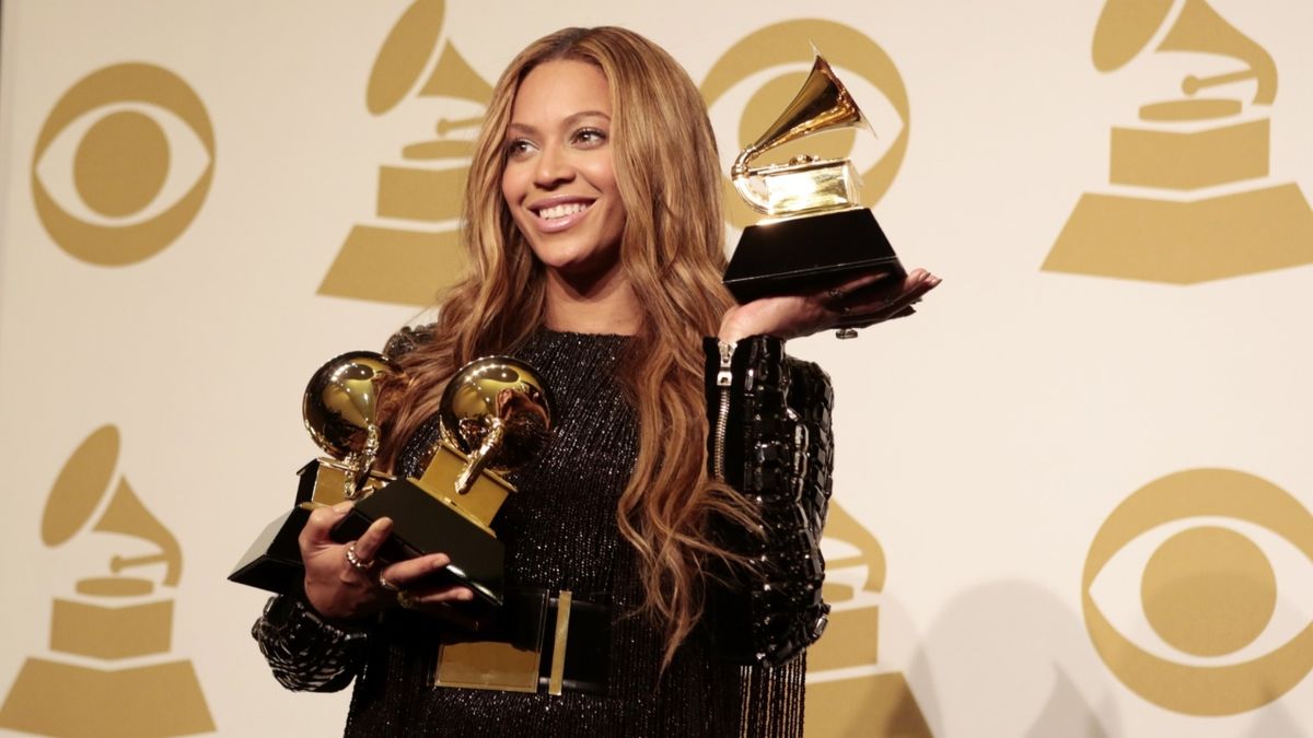 LOS ANGELES - FEBRUARY 8: Beyonce backstage during The 57th Annual Grammy Awards, Sunday, Feb. 8, 2015 (8:00-11:30 PM, live ET/delayed PT) at STAPLES Center in Los Angeles and broadcast on the CBS Television Network.