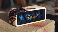 Marshall Emberton III Lunar New Year Edition on top of a concrete block