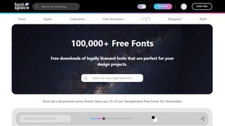 Website screenshot for FontSpace