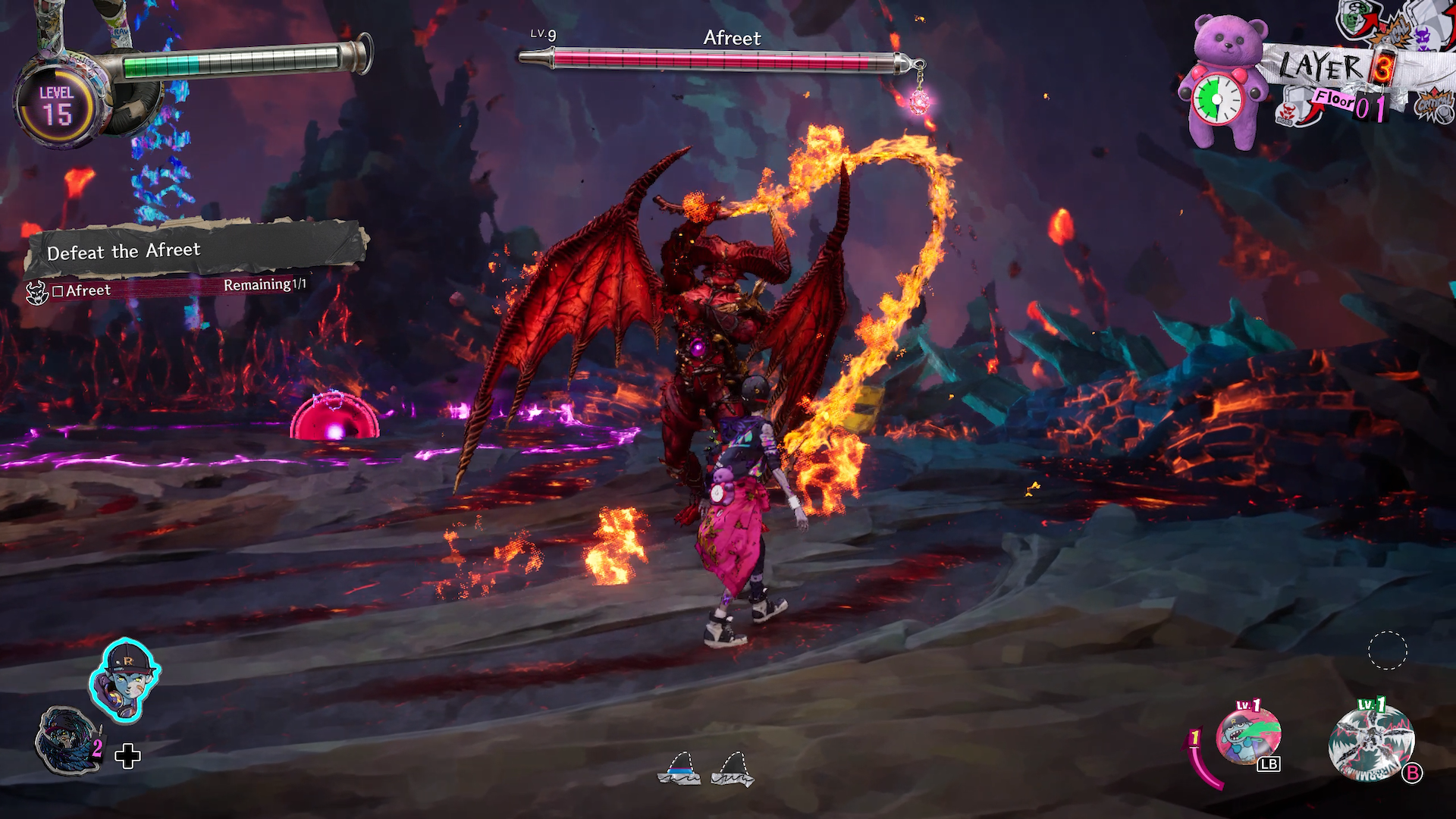 Colourful screens from an anime like game