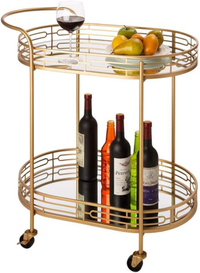 Oval Gold Bar Cart from Amazon