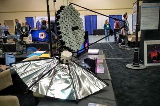 A Lego model of the Large UV/Optical/IR Surveyor (LUVOIR), a proposed mission concept that NASA might launch in the mid-2030s, was on display at the 233rd meeting of the American Astronomical Society in Seattle from Jan. 6 to 10, 2019.