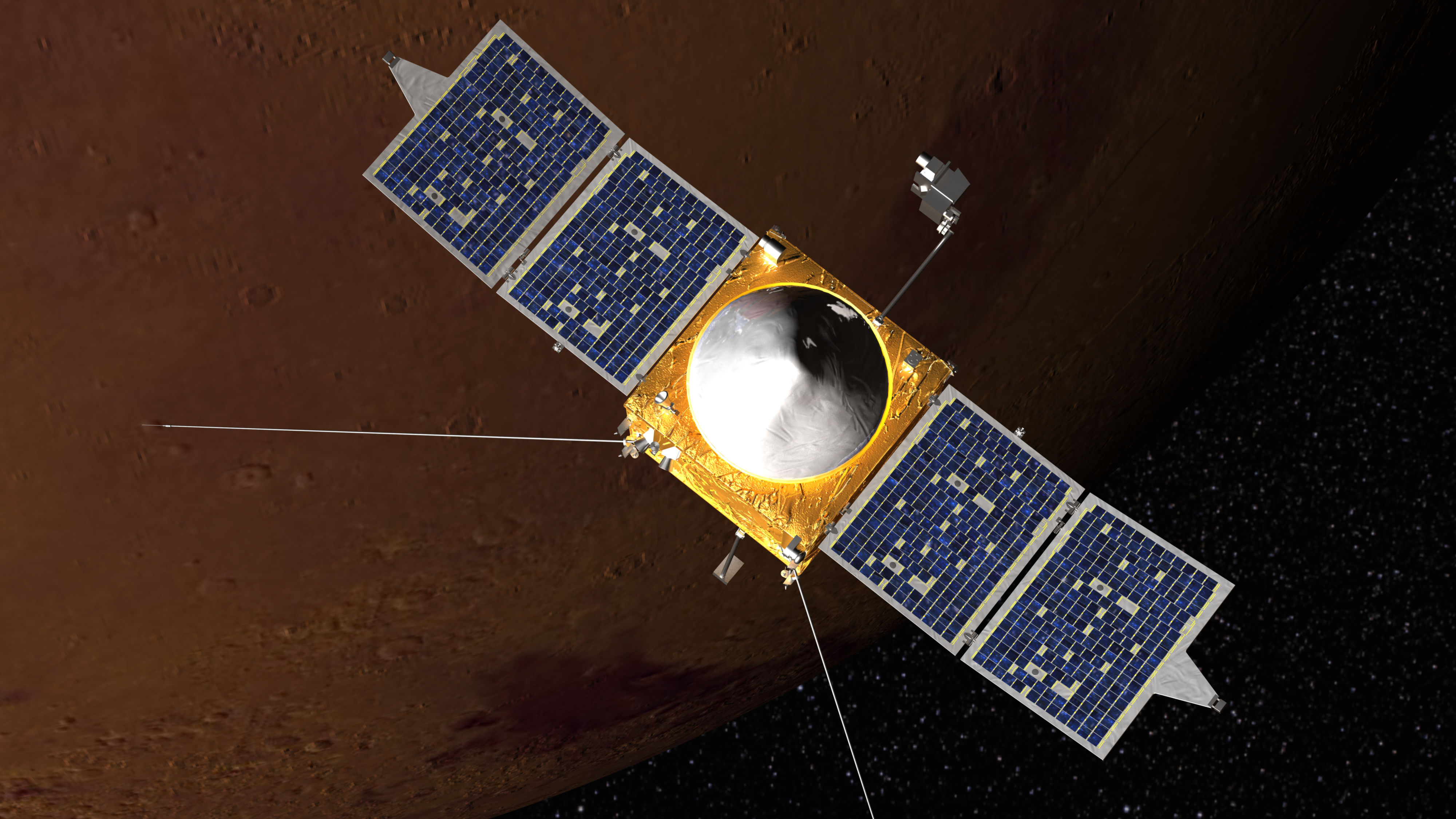 Artist&#039;s impression of NASA&#039;s MAVEN mission