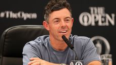 Rory McIlroy speaks at an Open Championship press conference