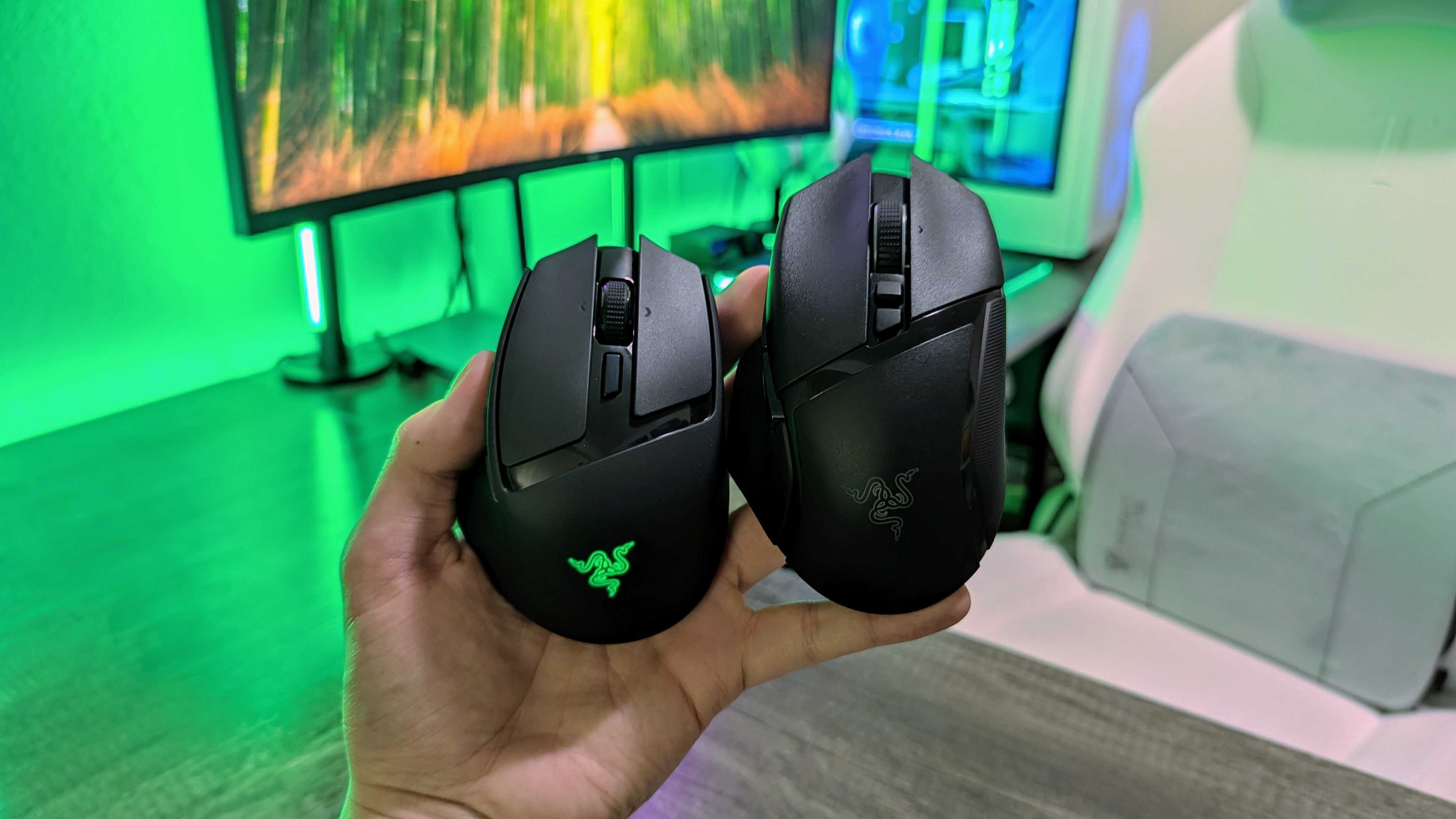 Image of the Razer Basilisk Mobile wireless gaming mouse.