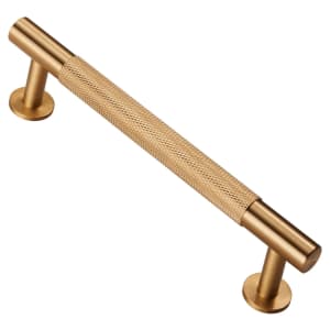 Carlisle Satin Brass Knurled Cabinet Pull Handle - 128mm