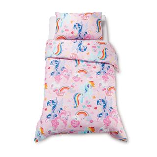 colourfull pink bedding with little pony character