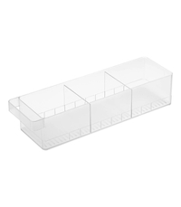 Refrigerator Organizer Bin: was $16 now $13 @ Yamazaki
If you're trying to replicate the look of an influencer "restock my fridge with me" video, this bin is a must-have. The all-purpose, multi-use organizer includes two adjustable dividers that can be removed to corral 14 eggs or 9 canned beverages. Either way, the handle makes it easy to reach for whatever's been stuffed in the back, and the transparent material allows you to see everything that's stored at a glance. You can even stack two on top of each other.
Price check: $13 @ Amazon