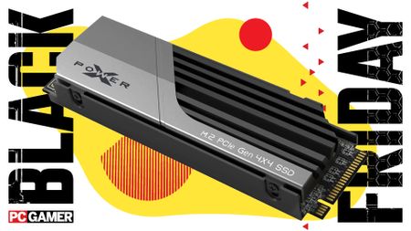 Black Friday listing image with a Silicon Power SSD featured