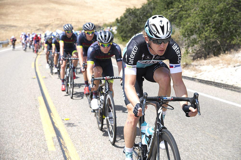 Martin Velits (Etixx-Quick Step) drives the pace