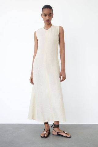 Zara Linen Midi Dress