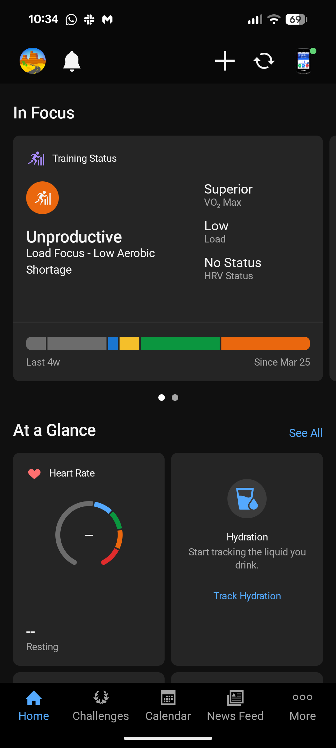 Screenshots of a sports app