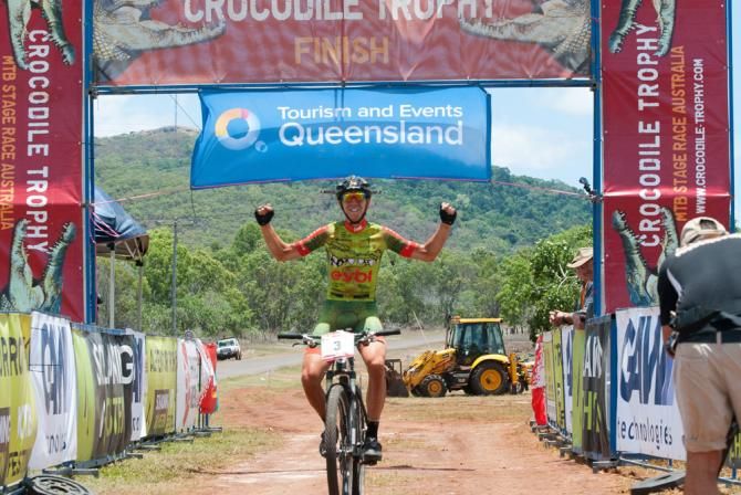 Benetseder wins stage 8 of the Crocodile Trophy at the Aboriginal town of Hope Vale on the Cape York Peninsula