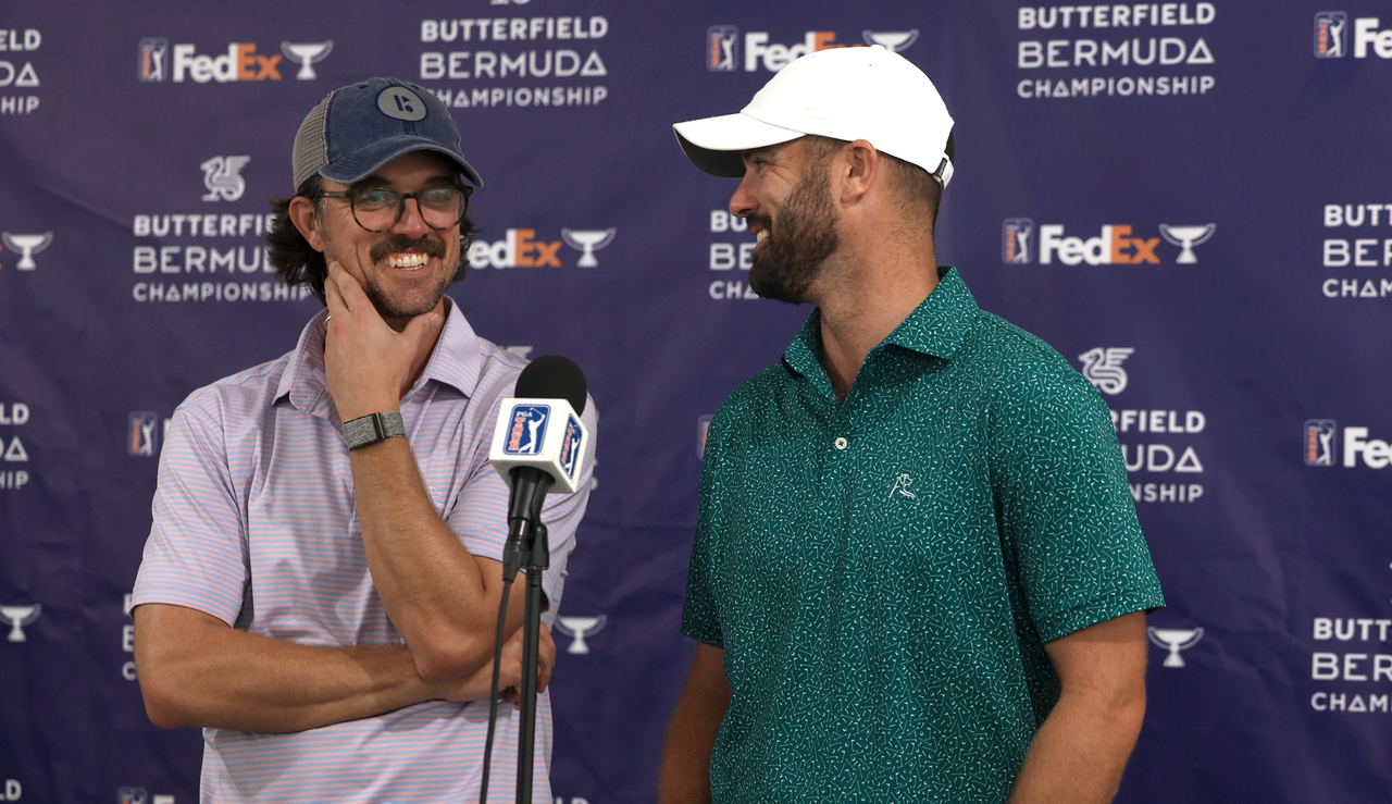 George and Wesley Bryan speak in a press conference 