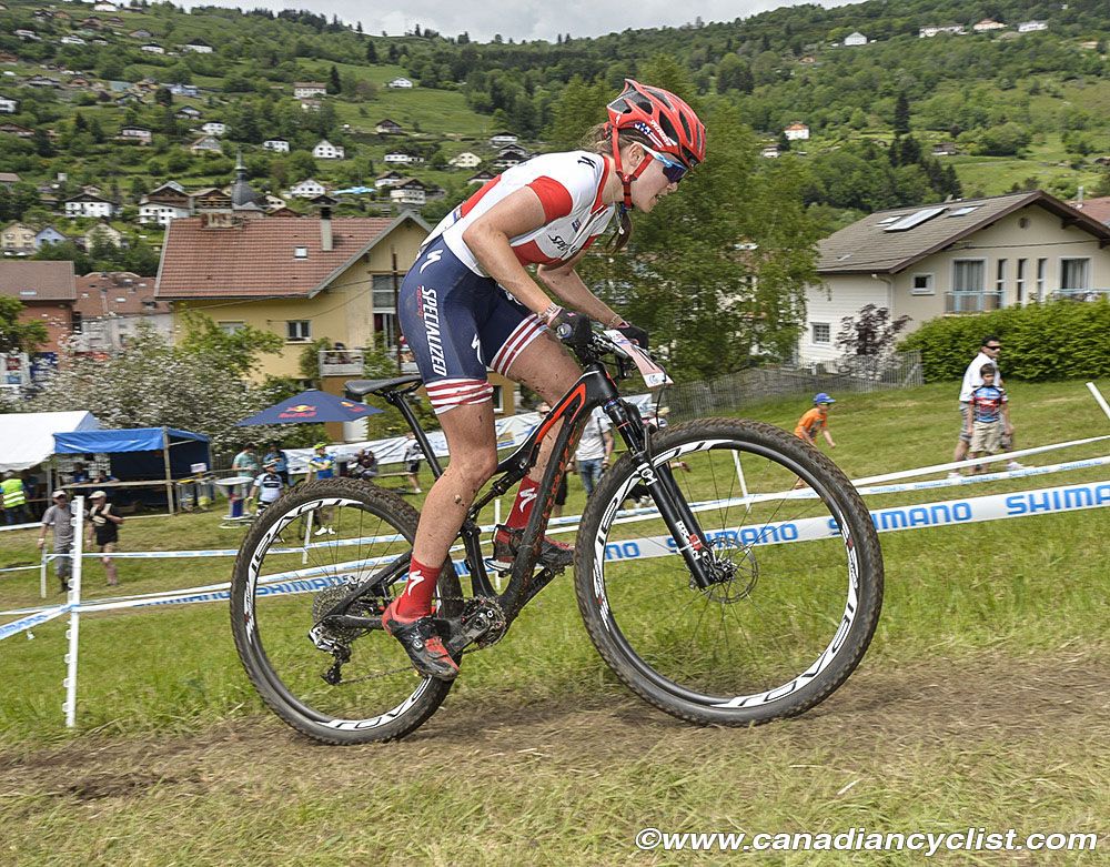 Kate Courtney (Specialized Racing) would lose her lead of the World Cup