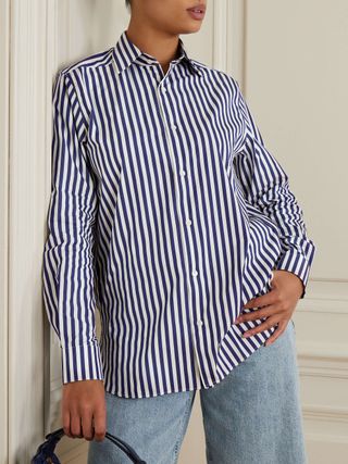 Striped Cotton-Poplin Shirt