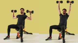 best shoulder exercises for home: seated shoulder press