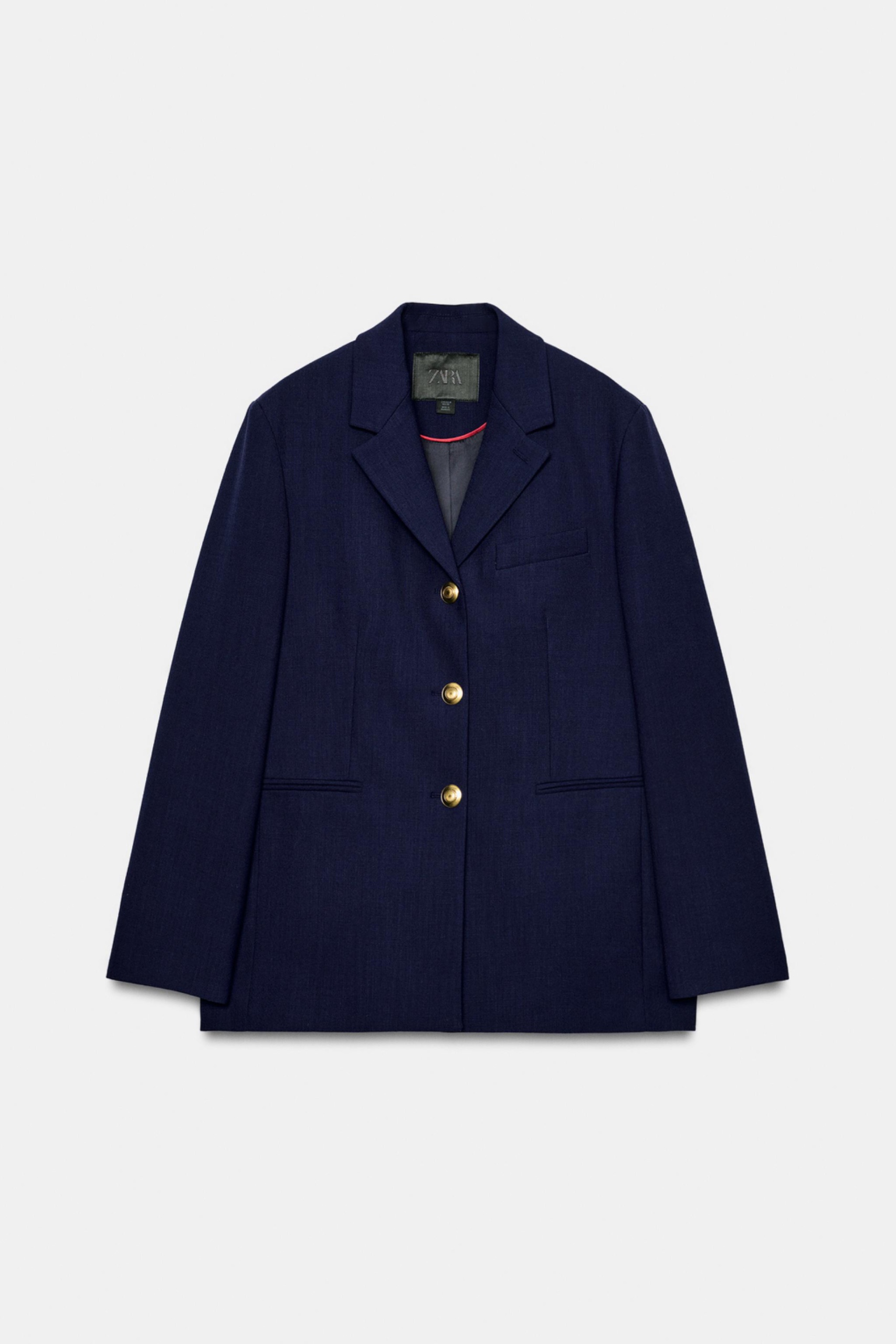 Zw Collection Buttoned Blazer - Bluish - Xs