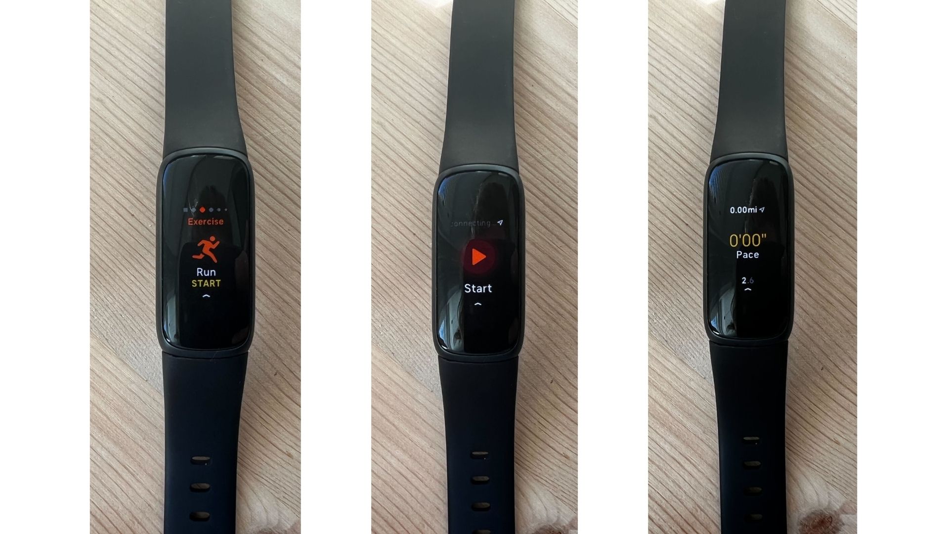 Proces plánování spuštění programu na Fitbit Luxe