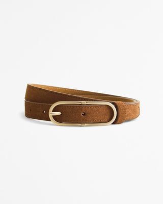 abercrombie & Fitch, Sabuk Gesper Oval Wildleder