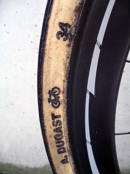 The 34mm-wide Dugast Pipistrello tubular tires