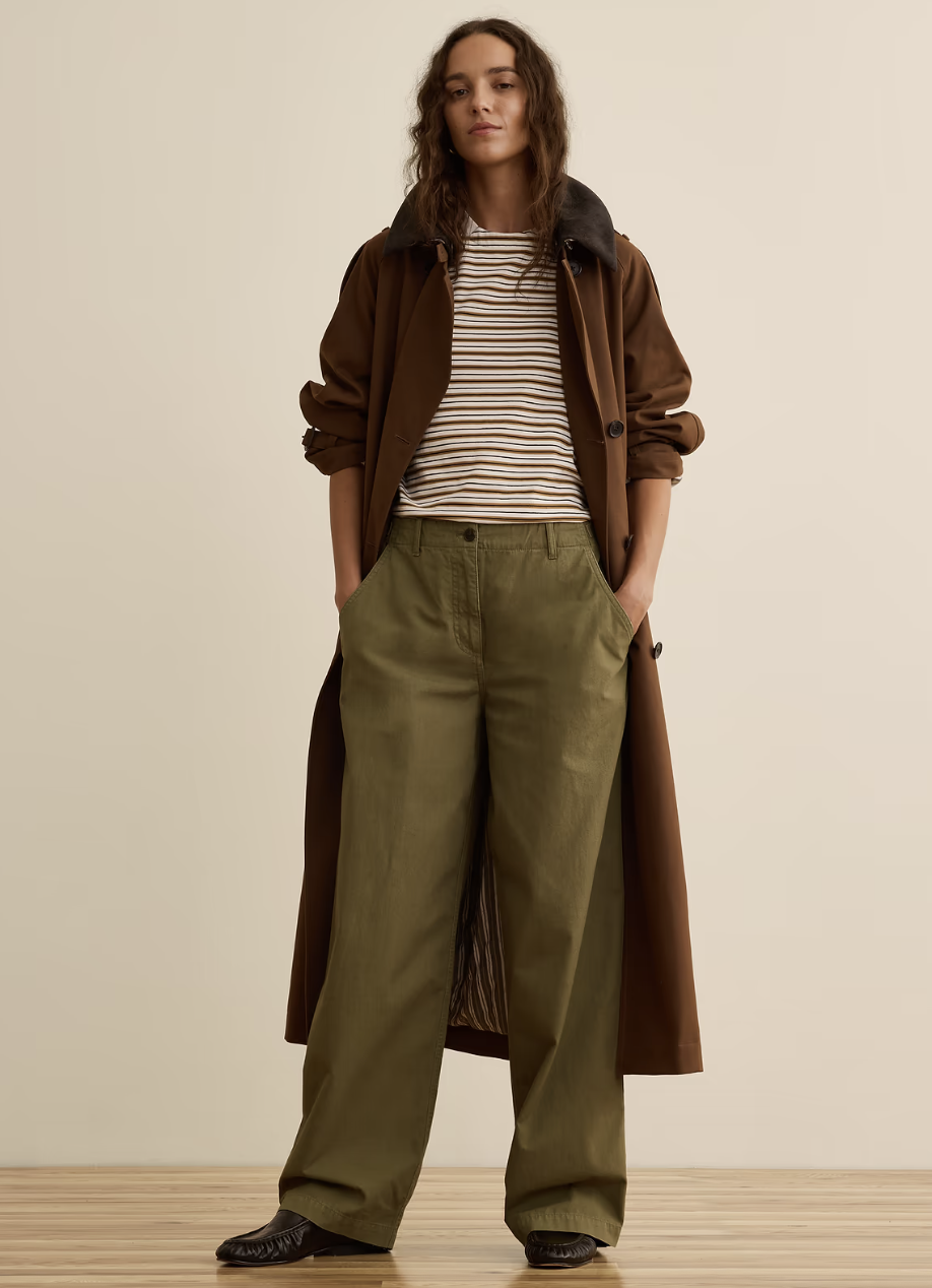 Banana Republic x La Ligne Wide-Leg Cotton Chino