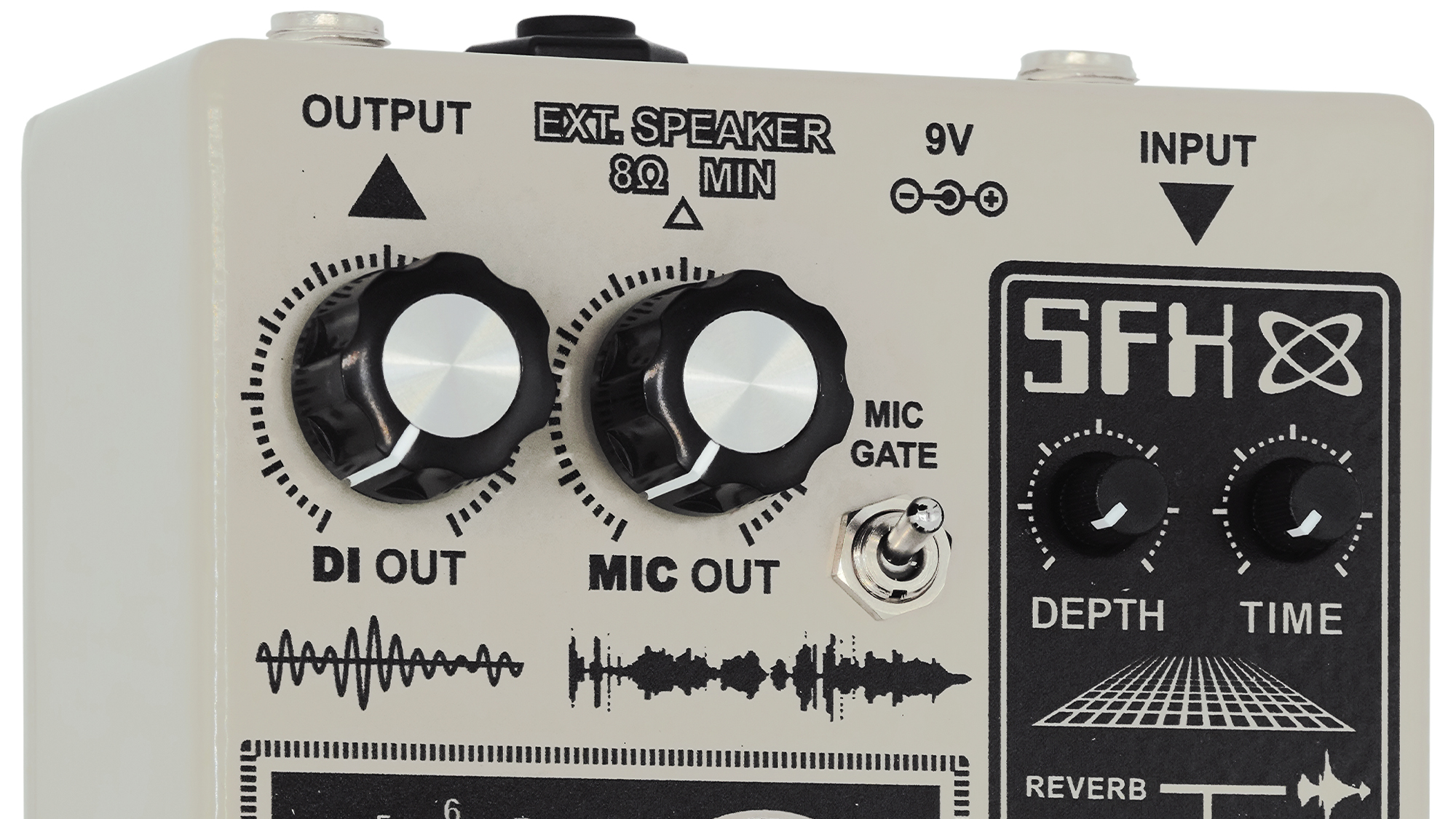 A photo showing the Death by Audio/Rainger FX Amp Crash Pedal and Mini-Amp