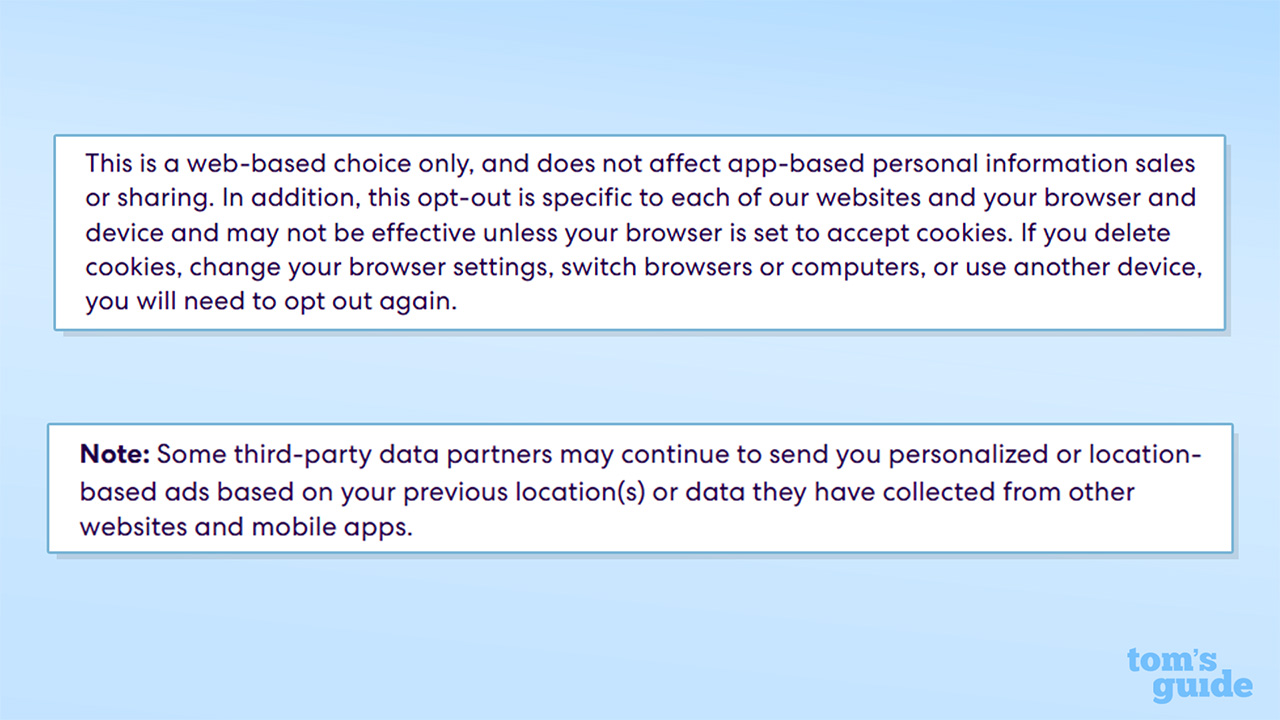Screenshot of Life360 privacy policy