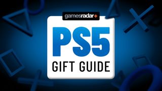 PS5 gifts with PlayStation symbols on a blue background