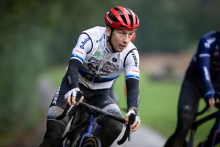 Dutch Lars Van Der Haar pictured in action during the team presentation of the Baloise Trek Lions cyclocross team at the Sven Nys Cycling Center in Baal Wednesday 14 September 2022 BELGA PHOTO KRISTOF VAN ACCOM Photo by KRISTOF VAN ACCOM BELGA MAG Belga via AFP Photo by KRISTOF VAN ACCOMBELGA MAGAFP via Getty Images