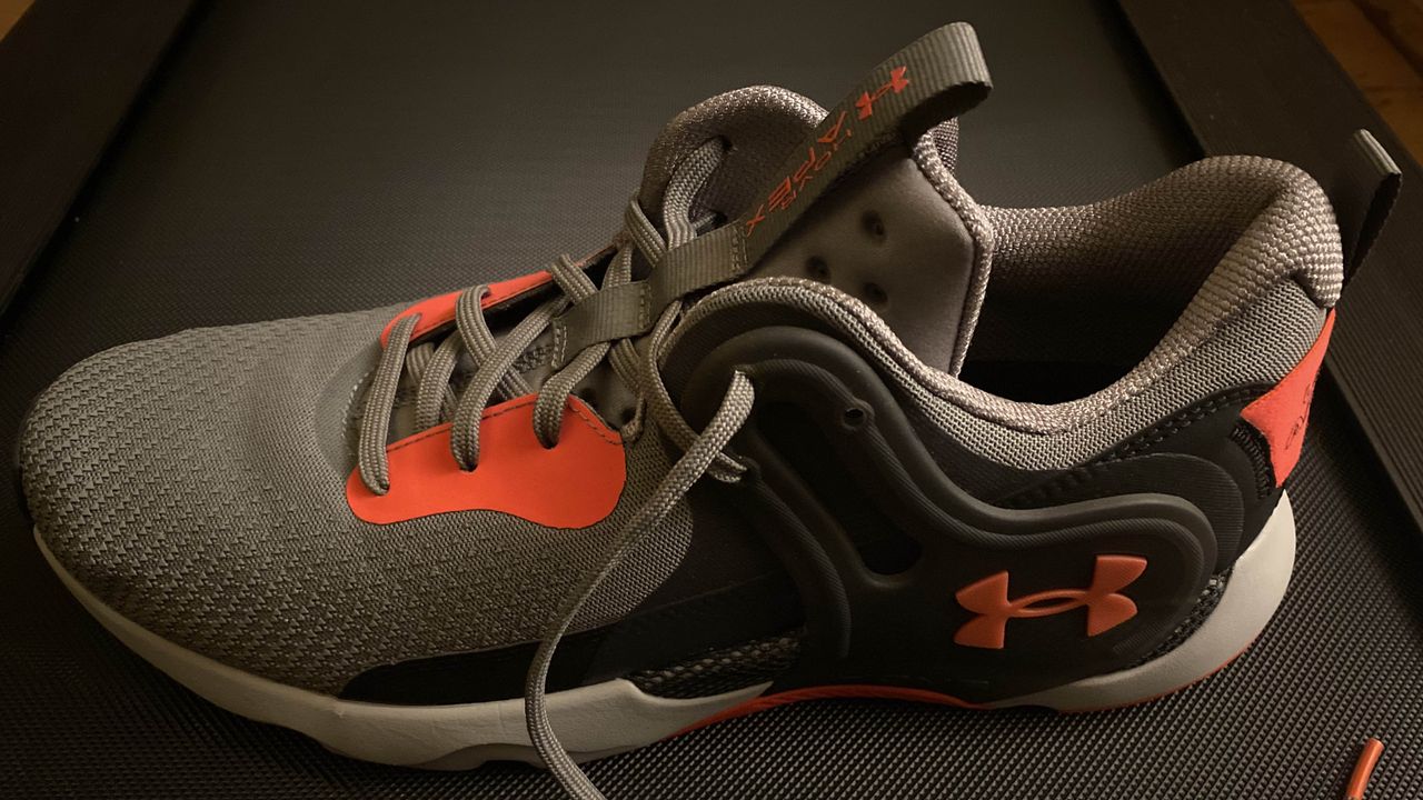 Under Armour Hovr Apex 3 cross-training shoes on the floor