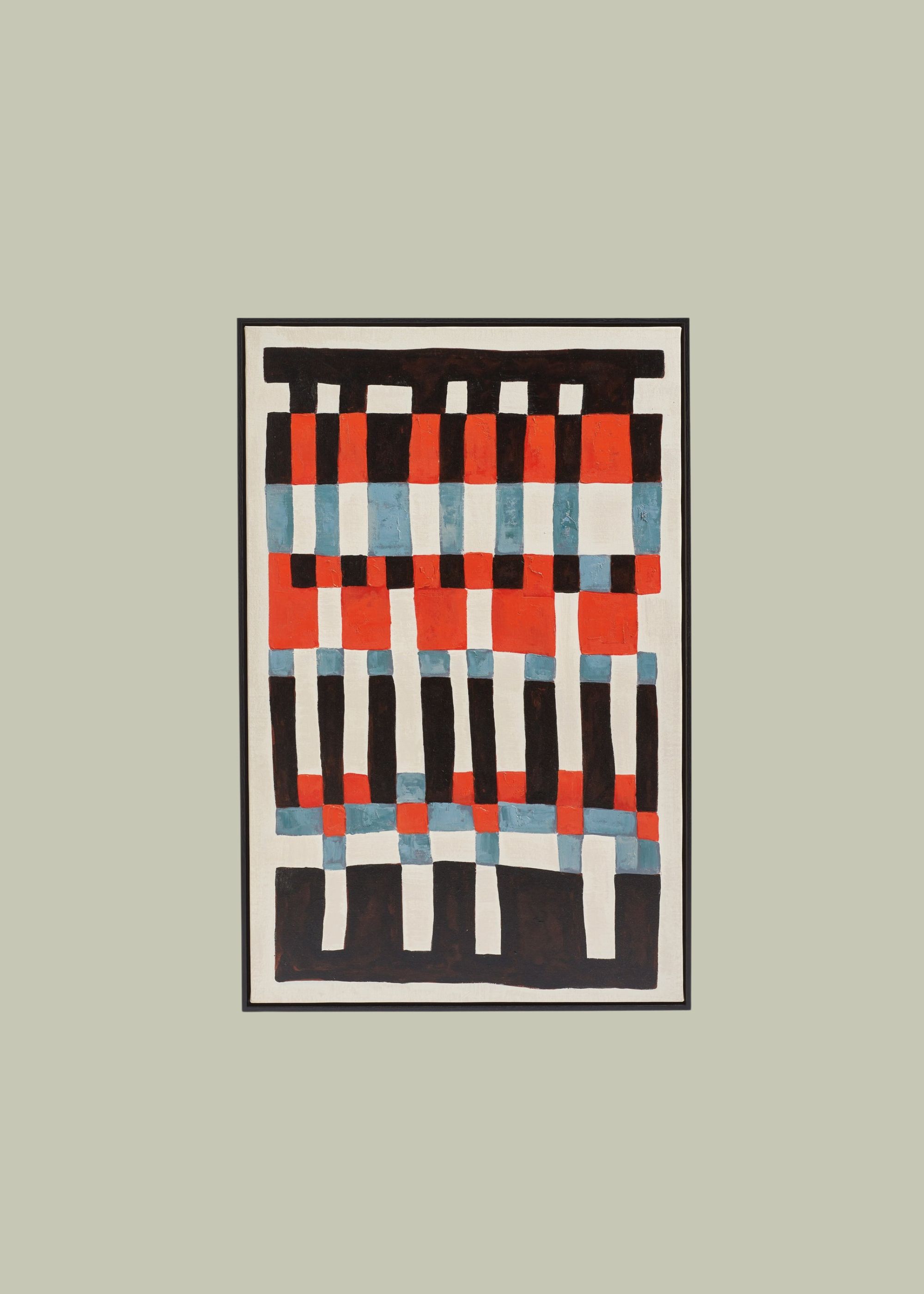 Oka , Orson Stripe Hand-Painted Wall Art 