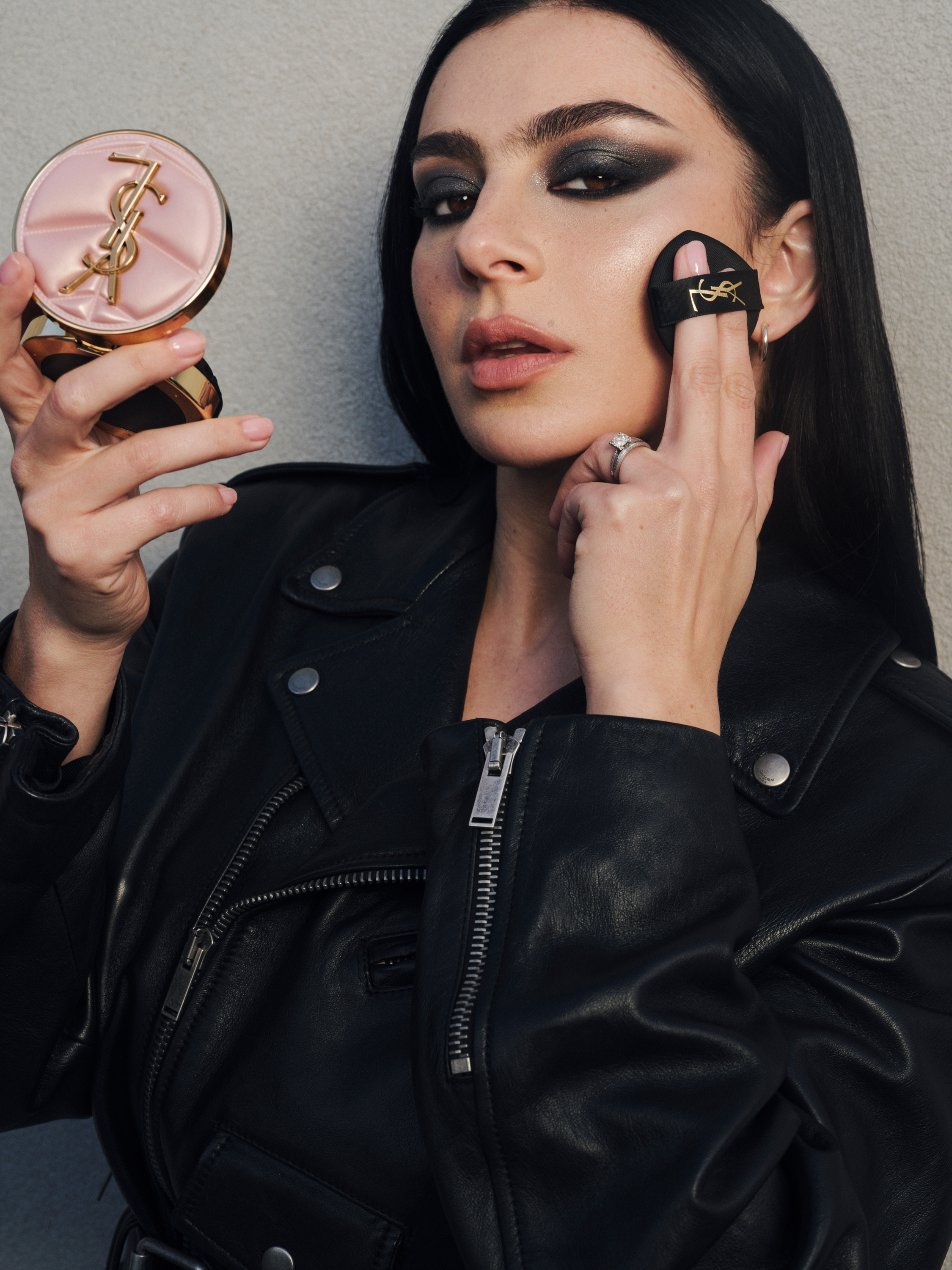 Photo of Charli XCX for a YSL Beauty campaign