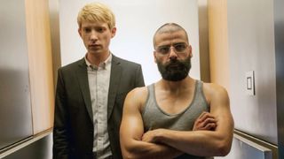 Domhnall Gleeson and Oscar Isaac in "Ex Machina"