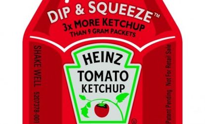 Heinz's new "Dip and Squeeze" ketchup containers may make the industry-standard tiny packets obsolete, but could also encourage bad eating behavior. 
