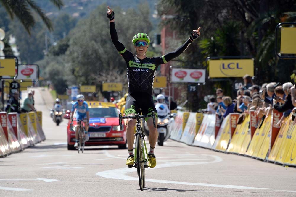Ben King (Cannondale-Garmin) wins alone