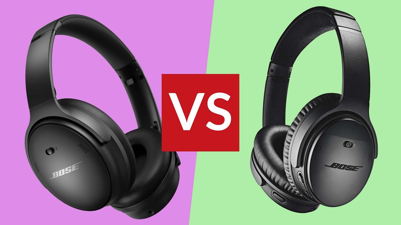 Bose QC45 on left vs QC35 II on right