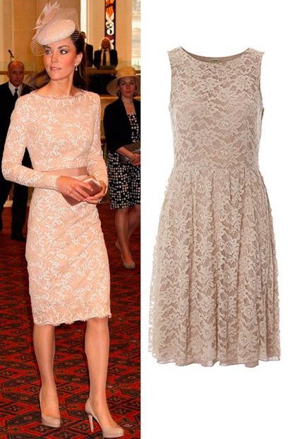 Kate Middleton Lace Cocktail Dress Queen's Thanksgiving Service
