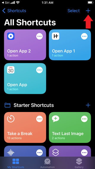 Shortcuts on iOS