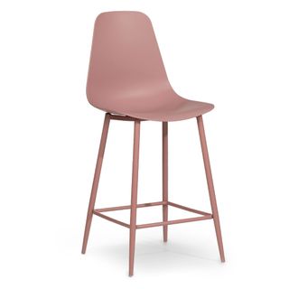 Tall dusty pink bar chair 
