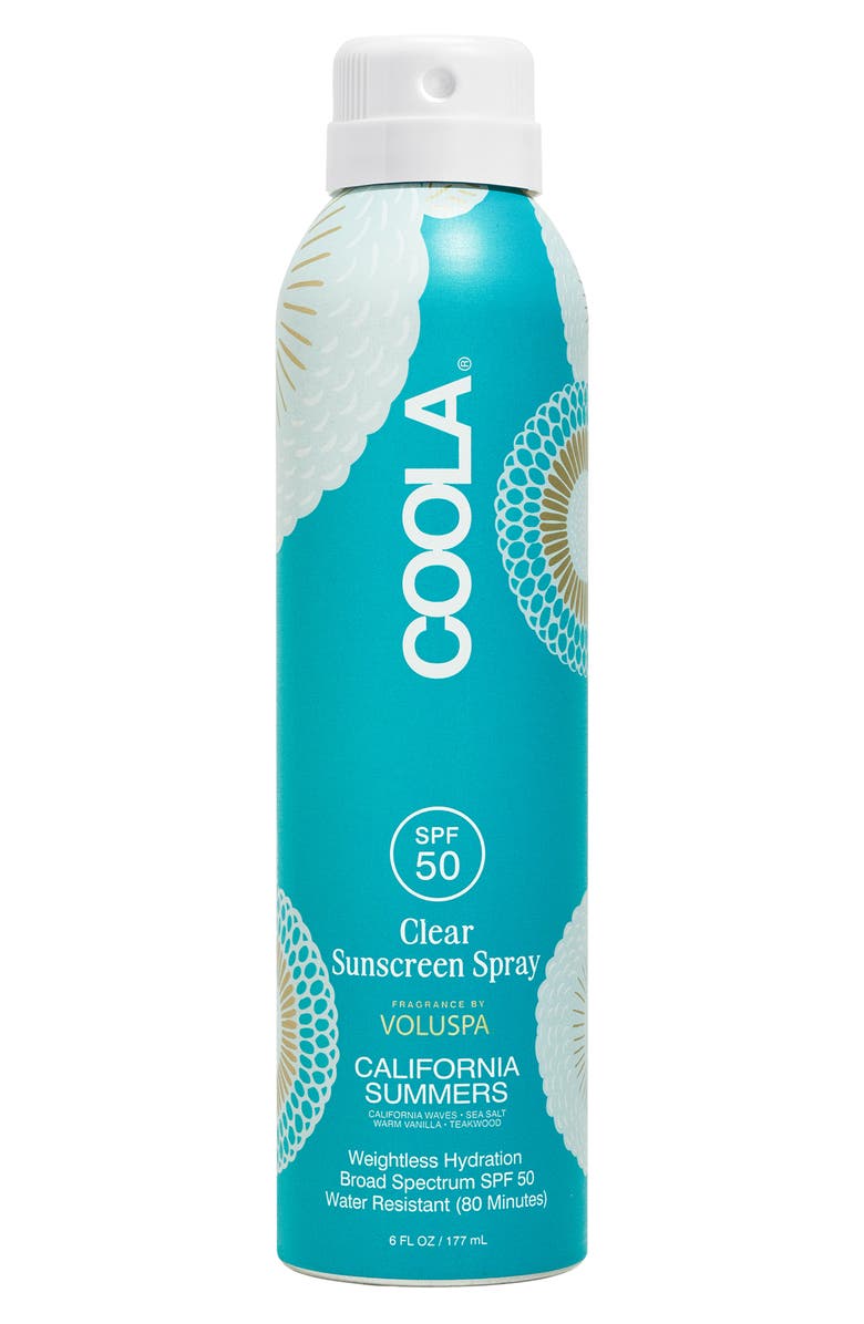 X Voluspa Clear Sunscreen Body Spray Spf 50 California Summers