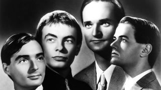 Photo by Stara/Kraftwerk/Getty Images, CIRCA 1975: German electronic group Kraftwerk (L-R Wolfgang Flur, Karl Bartos, Florian Schneider and Ralph Hutter) pose for a portrait circa 1975. (Photo by Stara/Kraftwerk/Getty Images)