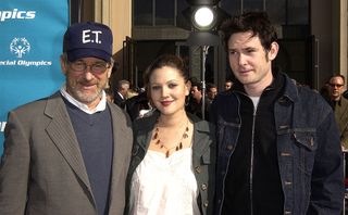 Just Beyond star Henry Thomas, here at an E.T reunion with Steven Spielberg and Drew Barrymore.