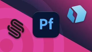 Several logos of the best Adobe Portfolio alternative picks against a techradar two-tone background
