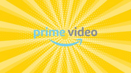 Prime Video logo on a yellow background